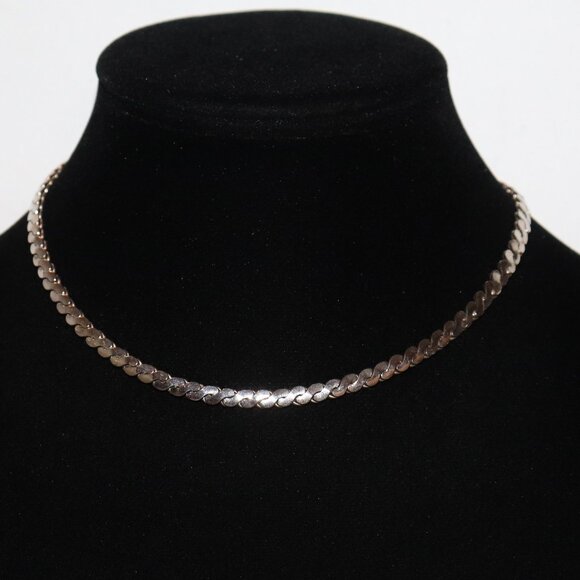 🌙✨🔗 Vintage Silver Chain Necklace · 15.5" · Sleek & Simple - Picture 1 of 6